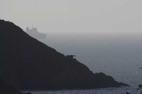 16 July 2023 - 07:14:32 
Less than 30 seconds later, look what hove into view? Ro-Ro cargo ship Maxine appears from behind the Kingswear headland.
-------------------
Ro-Ro cargo ship Maxine passes Dartmouth